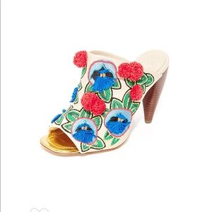 Tory Burch Ellis embroidered mules